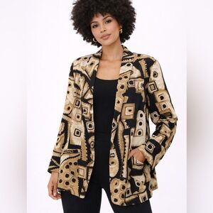 Vintage 80’s Enfourage Abstract Print Blazer – Size M